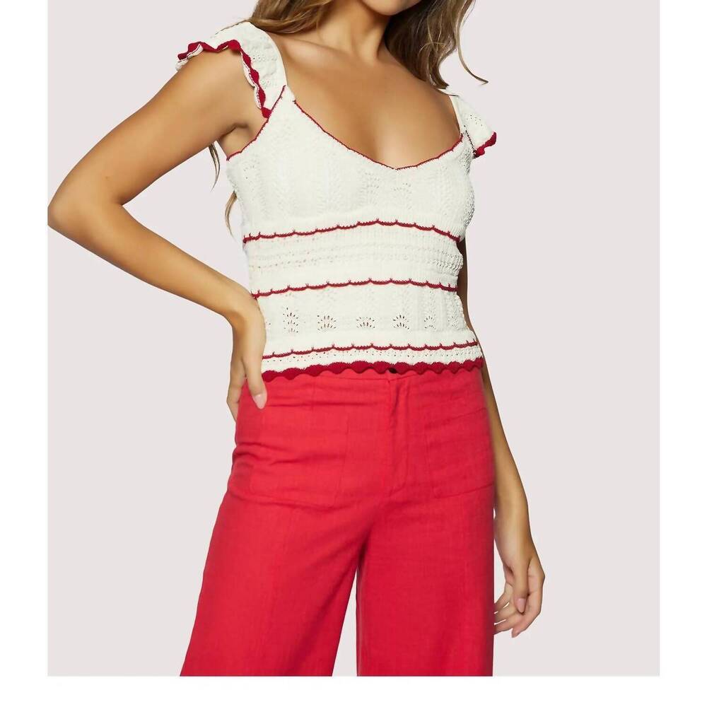 NEW LOST + WANDER rio escape top in cream